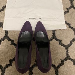 Balenciaga Purple Suede Heels Size 37.5